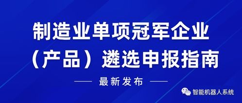 2024年度國家及廣東深圳制造業(yè)單項冠軍企業(yè)（產品）遴選申報指南 信息技術咨詢服務專項